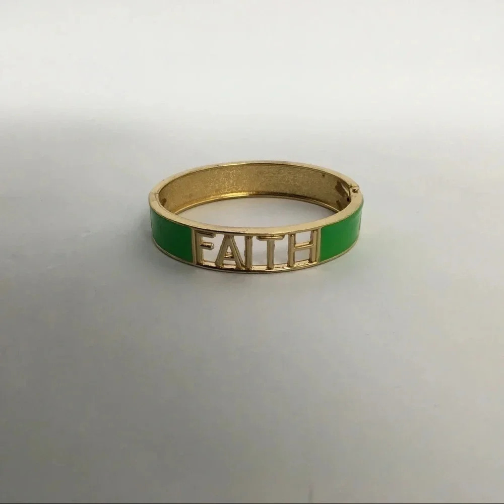 Faith Hinged Bangle‎ Bracelet